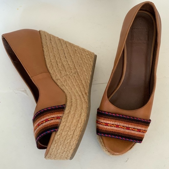 Fortress of Inca Michelle Mules | Garnet Hill Fortress of Inca brown wedge shoes size 7